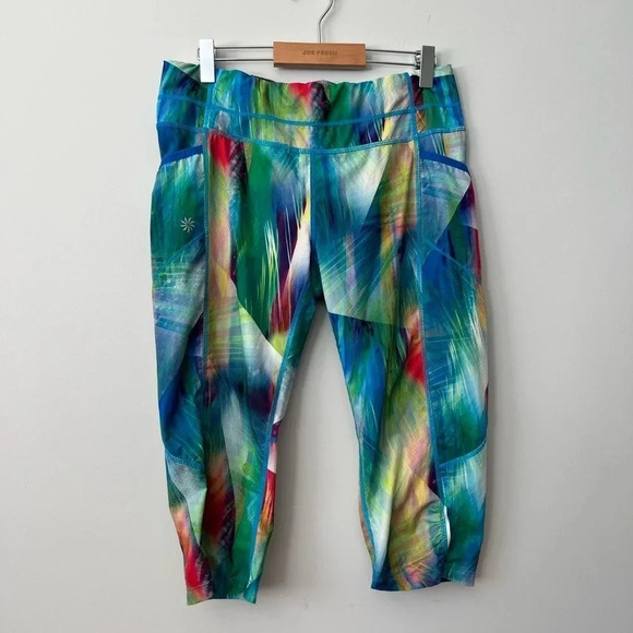 Athleta Crop Leggings | Capri Multivolour |  Size Medium - Picture 1 of 9